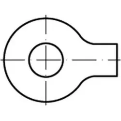 DIN 93 Flache Scheibe Stahl 28mm mit 1 Lappen