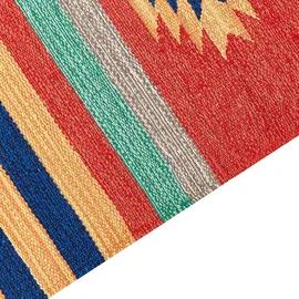 Beliani Teppich Hatis Bunt 140 x 200 cm Baumwolle Kelim
