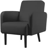 MEET Sessel LISBOA Kunstleder 71 x 83 x 55 cm Schwarz