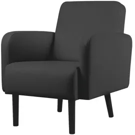 MEET Sessel LISBOA Kunstleder 71 x 83 x 55 cm Schwarz