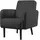 MEET Sessel LISBOA Kunstleder 71 x 83 x 55 cm Schwarz