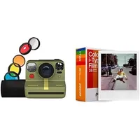 Polaroid Now+ Gen 2 Sofortbildkamera - Waldgrün & Color Film für i-Type - Doppelpack