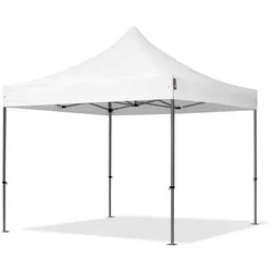 TOOLPORT  3x3m Stahl Faltpavillon, ohne Seitenteile, weiß - (600034)
