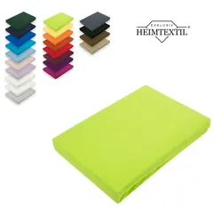 EXKLUSIV HEIMTEXTIL Topper Jersey Spannbettlaken Spannbetttuch Bettlaken Marke  200 x 220 cm Apfelgrün