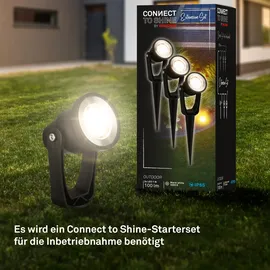 Briloner LED Wegeleuchte Lilis Connect to Shine 3er Erweiterungsset 3x1W warmweiß