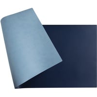 Exacompta 29124E Schreibunterlage Home Office, aus zweifarbigem Kunstleder (Polyurethan), weich und widerstandsfähig, 35 x 60 cm, marineblau/himmelblau