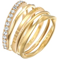 Elli Stapelringe Bandringe Kristalle 5er Set 925 Silber Ringe Damen