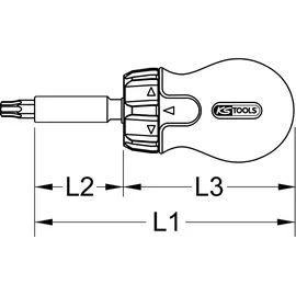 KS Tools 1/4" 6 in 1 Mini-Ratschen-Bit-Schraubendreher