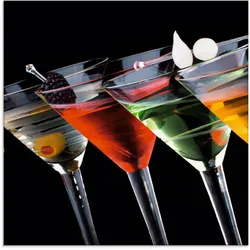 Artland Glasbild »Klassische Martini - Cocktail«, Getränke, (1 St.), in verschiedenen Größen Artland Farbe Bild(er): schwarz