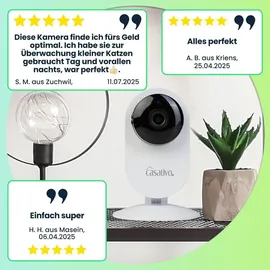 casativo Hochauflösende Full-HD-IP-Überwachungskamera Weiß