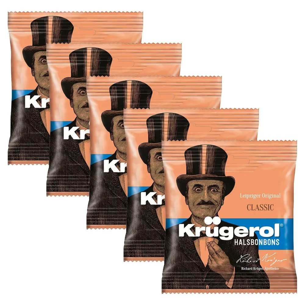 Krügerol Halsbonbons Zuckerhaltig 5X50 g