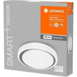 LEDVANCE SMART+ WiFi Deckenleuchte Orbis Moon Weiß-Silber Ø 38 cm Tunable White