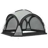 pro.tec Kuppelpavillon Grästorp 3,45 x 3,45 m Grau