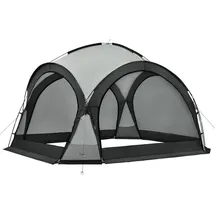 pro.tec Kuppelpavillon Grästorp 3,45 x 3,45 m Grau