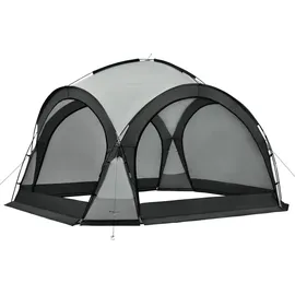 pro.tec Kuppelpavillon Grästorp 3,45 x 3,45 m Grau