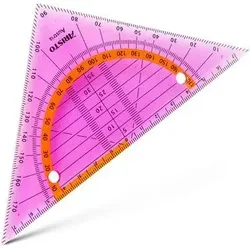 ARISTO AR23009NP Flex Geometrie Dreieck 16 cm biegsam, Hypotenuse 16 cm, neonpink