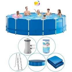 Pool - Intex - Metal Frame - Pool mit Filterpumpe - 457x122 cm EINHEITSGRÖSSE