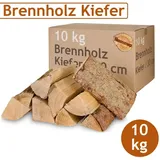 Flameup - Kiefer Brennholz Kaminholz 10 kg Holz Für Ofen und Kamin Kaminofen Feuerschale Grill Feuerholz 30 cm Holzscheite Wood Kammergetrocknet