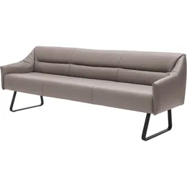 Musterring Essbank MUSTERRING "JustB SP500", grau (light grau), B:262cm H:86cm T:70cm, Sitzbänke, Essbank, Metallkufe schwarz, verschiedene Farben, Breite 220 oder 250 cm