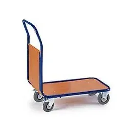 ROLLCART Transportwagen Holz/Stahl 800 x 500 mm blau