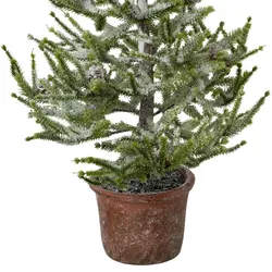 CREATIV green künstliche Pflanze Fichte mit Schnee im Topf, 65 cm, schnee