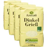 Alnatura Bio Dinkelgrieß, 500g (Packung mit 4)