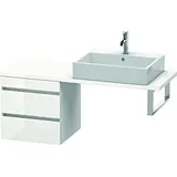 Duravit DuraStyle Waschtisch-Unterschrank DS532702222 50 x 47,8 cm, weiß hochglanz, für Konsole, 2 Schubkästen