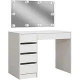 Vicco Schminktisch Thalia Weiß 100 cm mit LED Beleuchtung