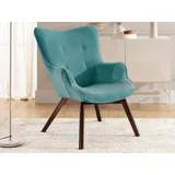 s-style möbel Loungesessel Lenari Cord 71 x 96 x 86 cm Blau