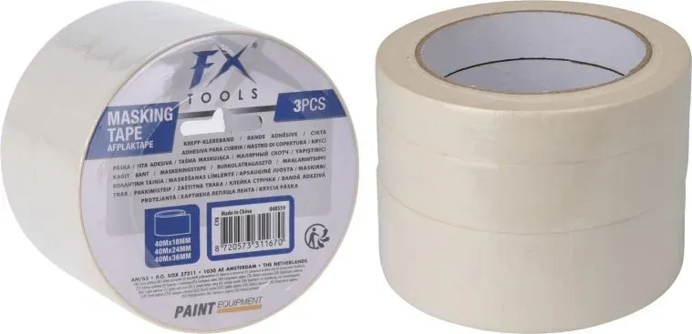 Abdeckband (3 Rollen, 40m x 18/24/36mm)