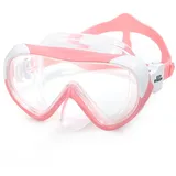 Kinder Taucherbrille, Kinder-Schwimmmaske 180° Anti-Fog-Tauchmaske, Kinder-Schwimmbrille mit Nasenabdeckung Auslaufsichere Schwimmbrille Anti-Shattered Lens für Jugendliche 4-15 (Blassrosa)