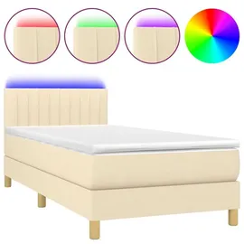 vidaXL Boxspringbett 90 x 190 cm Creme