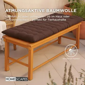 Homescapes Bankauflage 143 x 48 x 5 cm braun 3 St.