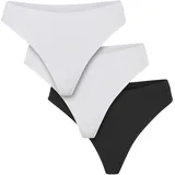 URBAN CLASSICS Ladies Rip Tanga 3-Pack Schwarz S