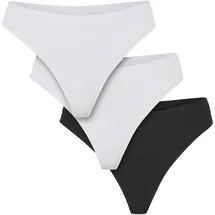 URBAN CLASSICS Ladies Rip Tanga 3-Pack Schwarz S