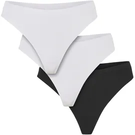 URBAN CLASSICS Ladies Rip Tanga 3-Pack Schwarz S