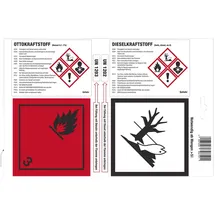 Hünersdorff Haftetiketten (A4-Bogen) Otto-/Dieselkraftstoff
