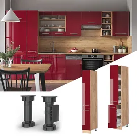 Vicco Apothekerschrank Fame-Line 30 x 58 x 207 cm Rot
