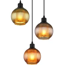 GLOBO Hängeleuchte Zumba 3-flammig, E27, IP20, schwarz