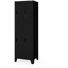 Jan Nowak Metall Spind 172 x 56 x 45 cm Schwarz