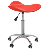 VidaXL Friseur Rollhocker Rot Kunstleder