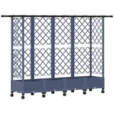 vidaXL Hochbeet mit Rankgitter und Dach 202,5 x 40 x 127 cm Grau