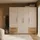 Forte Drehtürenschrank Mokkaris 205,9 x 200,1 x 58,8 cm Beige/Khaki