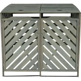 MCW Mülltonnenverkleidung J44 121 x 133 x 98 cm grau