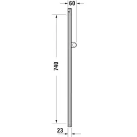 Duravit Brausestange 810mm, a Aluminium/Kunststoff, sw matt