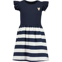 blue seven BLUE SEVEN, Mädchen, Kleid gestreift, Mädchen, Gr. 122, 5950, nachtblau, 95% Baumwolle, 5% Elasthan, normal, Rundhals, Kleider Jerseykleid
