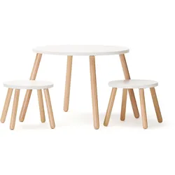 Kids Concept - Tisch und Hocker, weiß
