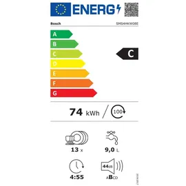 Bosch SMS4HKW08E Geschirrspüler (freistehend, 598 mm, Weiß)