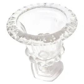 Cor Mulder Eleganter massiver Glaspokal Vase Kerzenhalter Bonbonniere Retro Look H 22,5 cm - Transparent