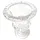 Cor Mulder Eleganter massiver Glaspokal Vase Kerzenhalter Bonbonniere Retro Look H 22,5 cm - Transparent